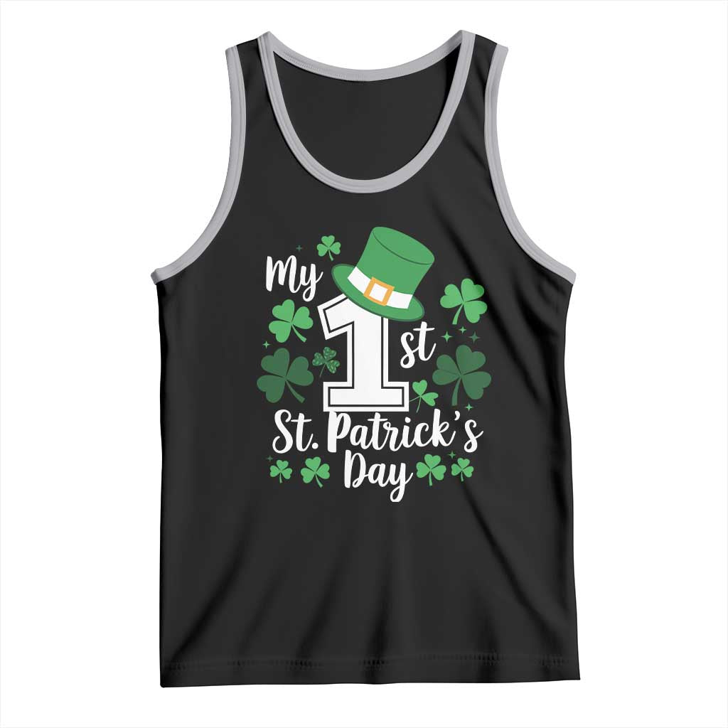 Funny My 1st St Patrick's Day Tank Top Shamrock TS11 Black Athletic Heather Print Your Wear