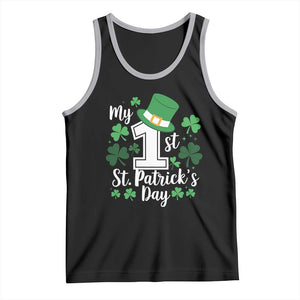 Funny My 1st St Patrick's Day Tank Top Shamrock TS11 Black Athletic Heather Print Your Wear