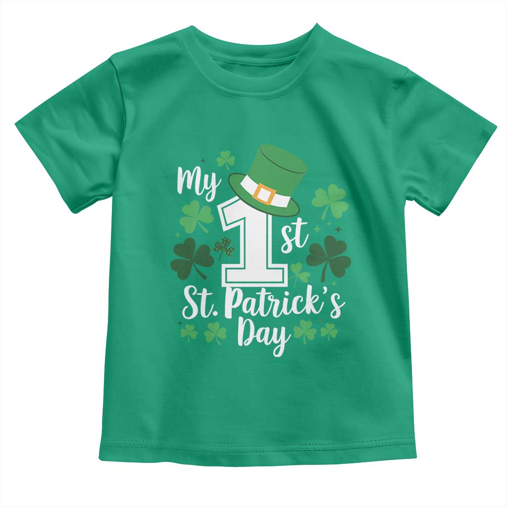 Funny My 1st St Patrick's Day Toddler T Shirt Shamrock TS11 Irish Green Print Your Wear