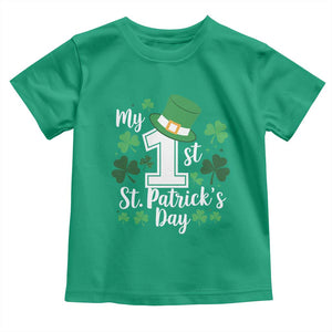 Funny My 1st St Patrick's Day Toddler T Shirt Shamrock TS11 Irish Green Print Your Wear
