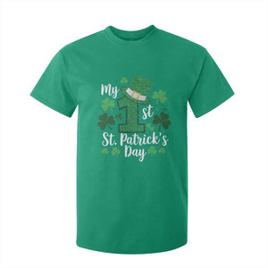 Funny My 1st St Patrick's Day T Shirt For Kid Shamrock Glitter Print TS11 Irish Green Print Your Wear