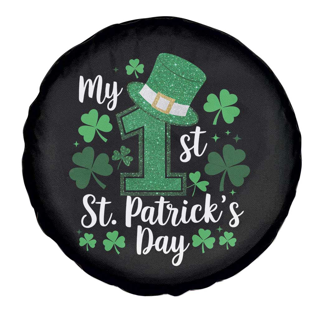 Funny My 1st St Patrick's Day Spare Tire Cover Shamrock Glitter Print TS11 Print Your Wear