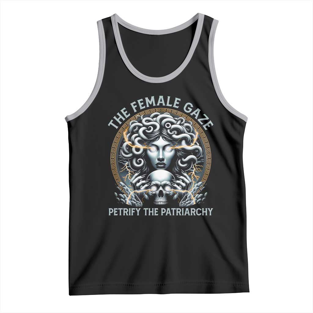 The Female Gaze Petrify The Patriarchy Tank Top Feminist TS11 Black Athletic Heather Print Your Wear