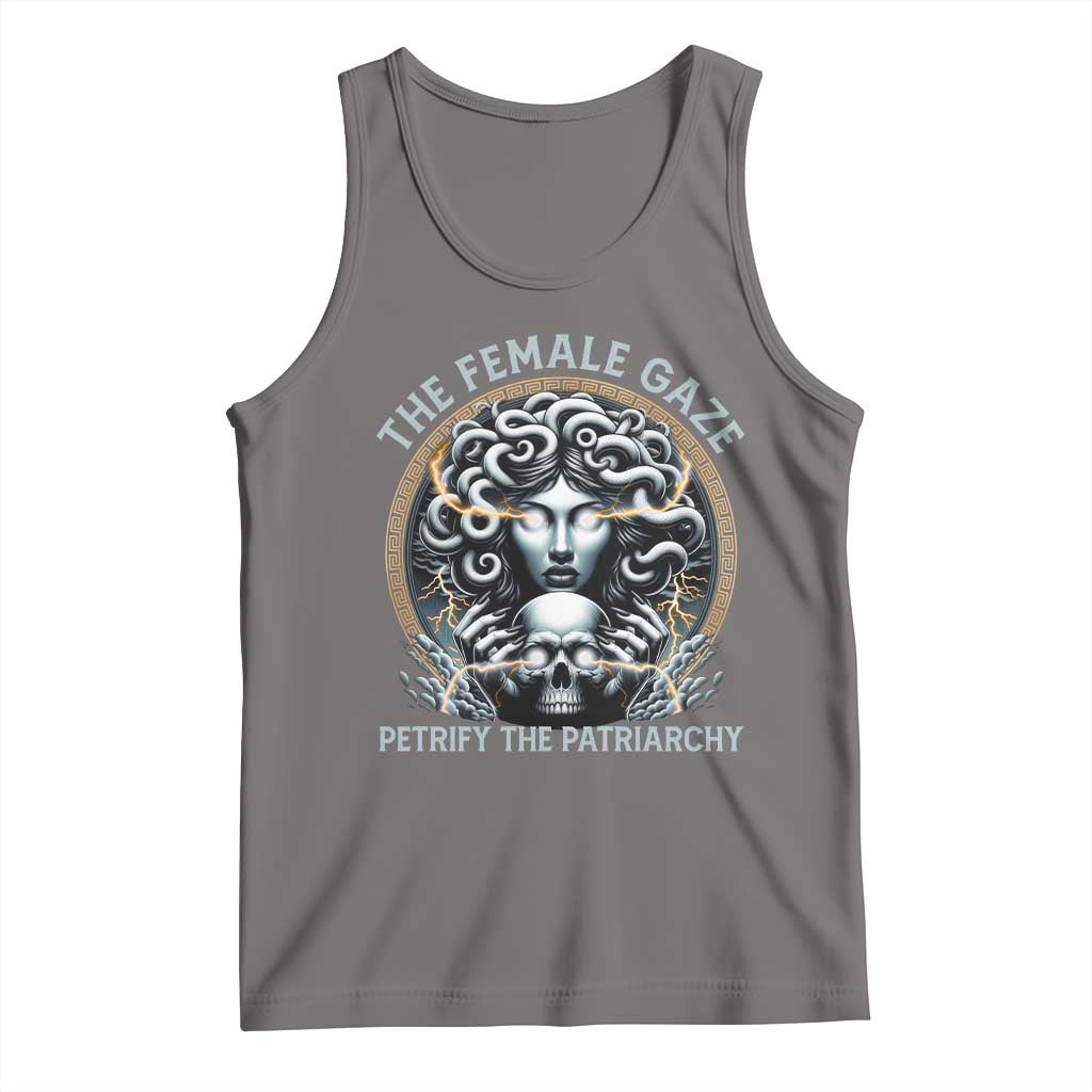 The Female Gaze Petrify The Patriarchy Tank Top Feminist TS11 Deep Heather Print Your Wear