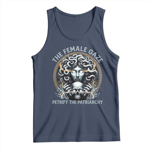 The Female Gaze Petrify The Patriarchy Tank Top Feminist TS11 Navy Print Your Wear
