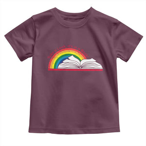 Take A Look It's In A Book Toddler T Shirt Reader Lover Librarian Rainbow TS11 Maroon Print Your Wear