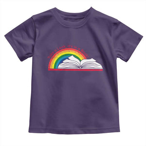 Take A Look It's In A Book Toddler T Shirt Reader Lover Librarian Rainbow TS11 Purple Print Your Wear