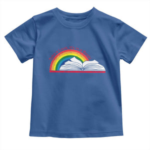 Take A Look It's In A Book Toddler T Shirt Reader Lover Librarian Rainbow TS11 Royal Blue Print Your Wear