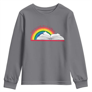 Take A Look It's In A Book Youth Sweatshirt Reader Lover Librarian Rainbow TS11 Charcoal Print Your Wear