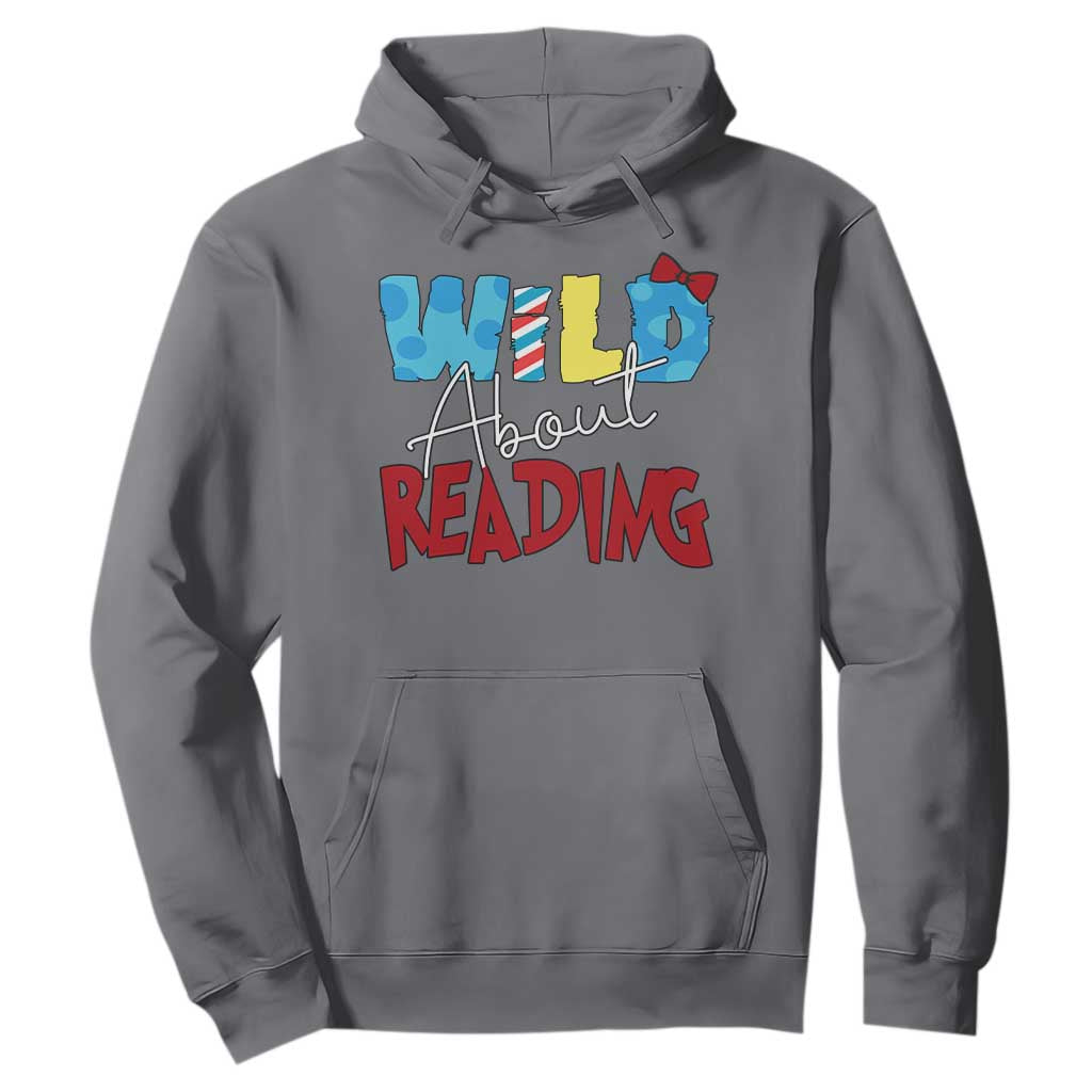 Funny Wild About Reading Hoodie Reader Lover Librarian TS11 Charcoal Print Your Wear