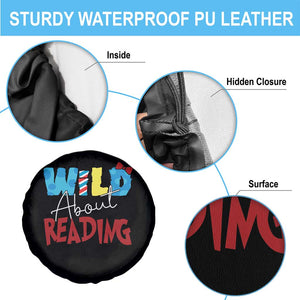 Funny Wild About Reading Spare Tire Cover Reader Lover Librarian TS11 Print Your Wear