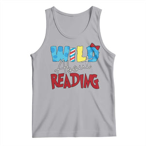 Funny Wild About Reading Tank Top Reader Lover Librarian TS11 Athletic Heather Print Your Wear