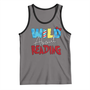 Funny Wild About Reading Tank Top Reader Lover Librarian TS11 Deep Heather Black Print Your Wear