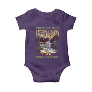 Protect Our National Parks Not Profits Baby Onesie Keep Wild Nature Fish Forest TS11 Purple Print Your Wear