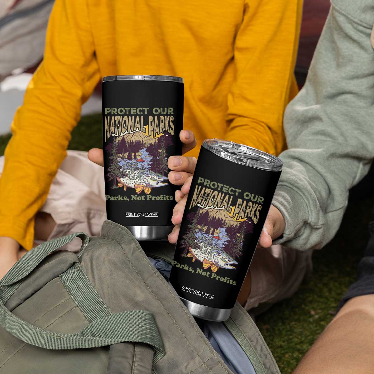 Protect Our National Parks Not Profits Tumbler Cup Keep Wild Nature Fish Forest TS11 Print Your Wear