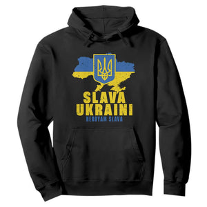 Slava Ukraini Heroyam Slava Hoodie Vintage Ukrainian Flag TS11 Black Print Your Wear