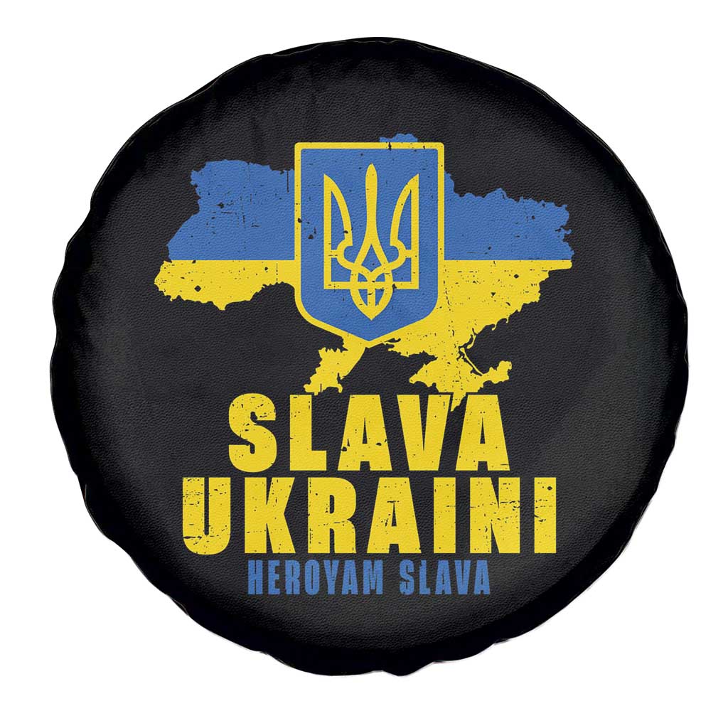Slava Ukraini Heroyam Slava Spare Tire Cover Vintage Ukrainian Flag TS11 Print Your Wear