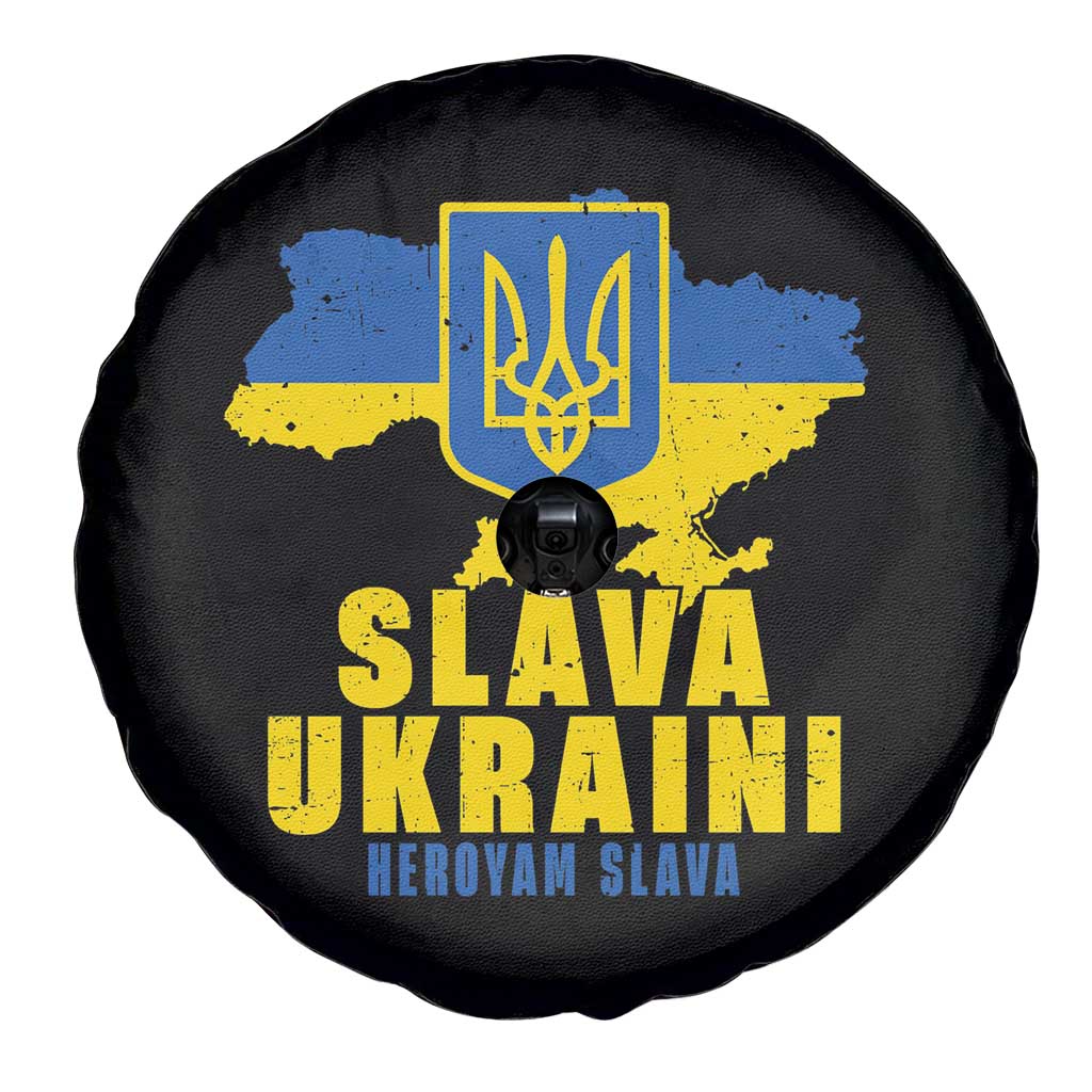 Slava Ukraini Heroyam Slava Spare Tire Cover Vintage Ukrainian Flag TS11 Print Your Wear
