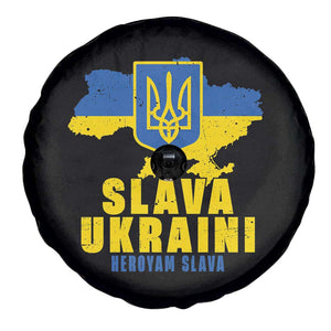Slava Ukraini Heroyam Slava Spare Tire Cover Vintage Ukrainian Flag TS11 Print Your Wear