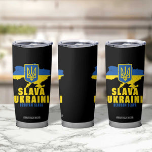 Slava Ukraini Heroyam Slava Tumbler Cup Vintage Ukrainian Flag TS11 Print Your Wear
