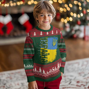 Ukraine Pride Ykpaiha Knit Sweatshirt Vintage Ukrainian Flag TS11 Christmas Print Your Wear