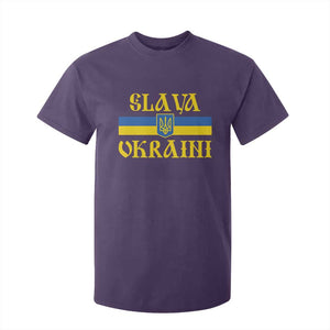 Ukraine Pride Slava Ukraini T Shirt For Kid Vintage Ukrainian Flag TS11 Purple Print Your Wear