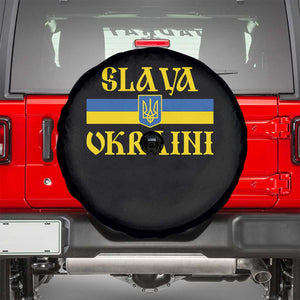 Ukraine Pride Slava Ukraini Spare Tire Cover Vintage Ukrainian Flag TS11 Black Print Your Wear