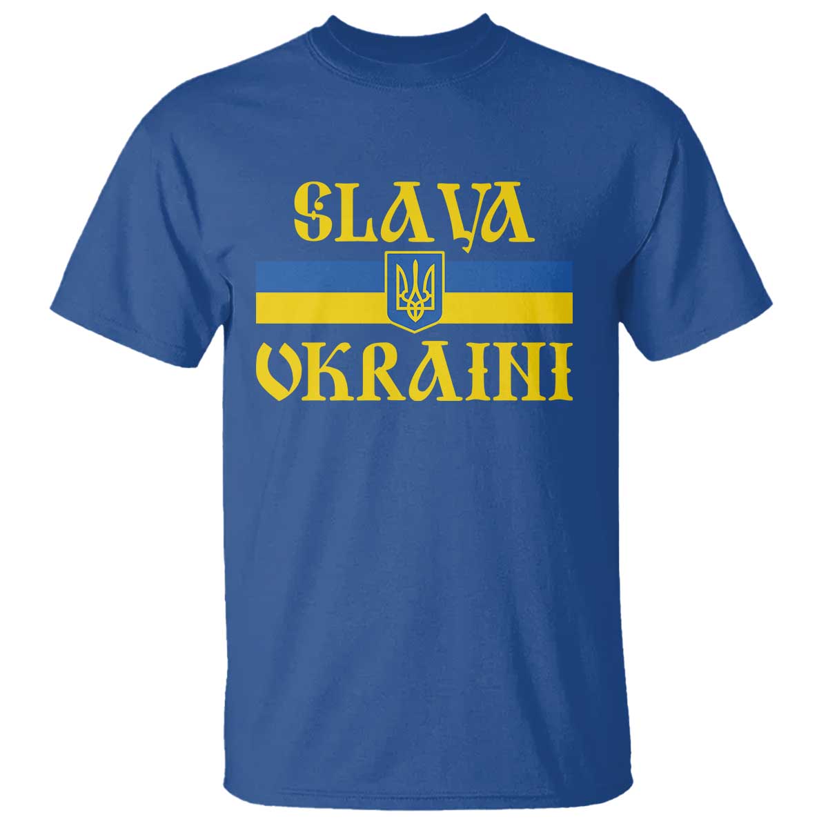 Ukraine Pride Slava Ukraini T Shirt Vintage Ukrainian Flag TS11 Royal Blue Print Your Wear