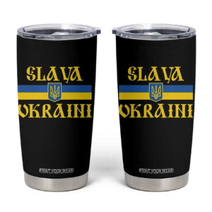 Ukraine Pride Slava Ukraini Tumbler Cup Vintage Ukrainian Flag TS11 Black Print Your Wear