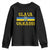 Ukraine Pride Slava Ukraini Youth Sweatshirt Vintage Ukrainian Flag TS11 Black Print Your Wear