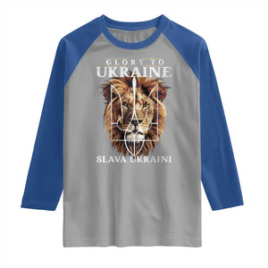 Glory To Ukraine Slava Ukraini Raglan Shirt Lion King TS11 Sport Gray Royal Print Your Wear