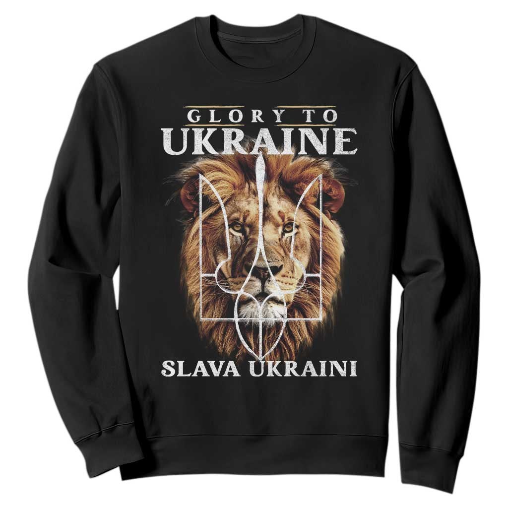 Glory To Ukraine Slava Ukraini Sweatshirt Lion King TS11 Black Print Your Wear