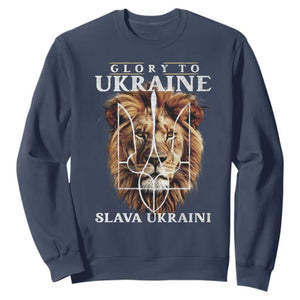 Glory To Ukraine Slava Ukraini Sweatshirt Lion King TS11 Navy Print Your Wear