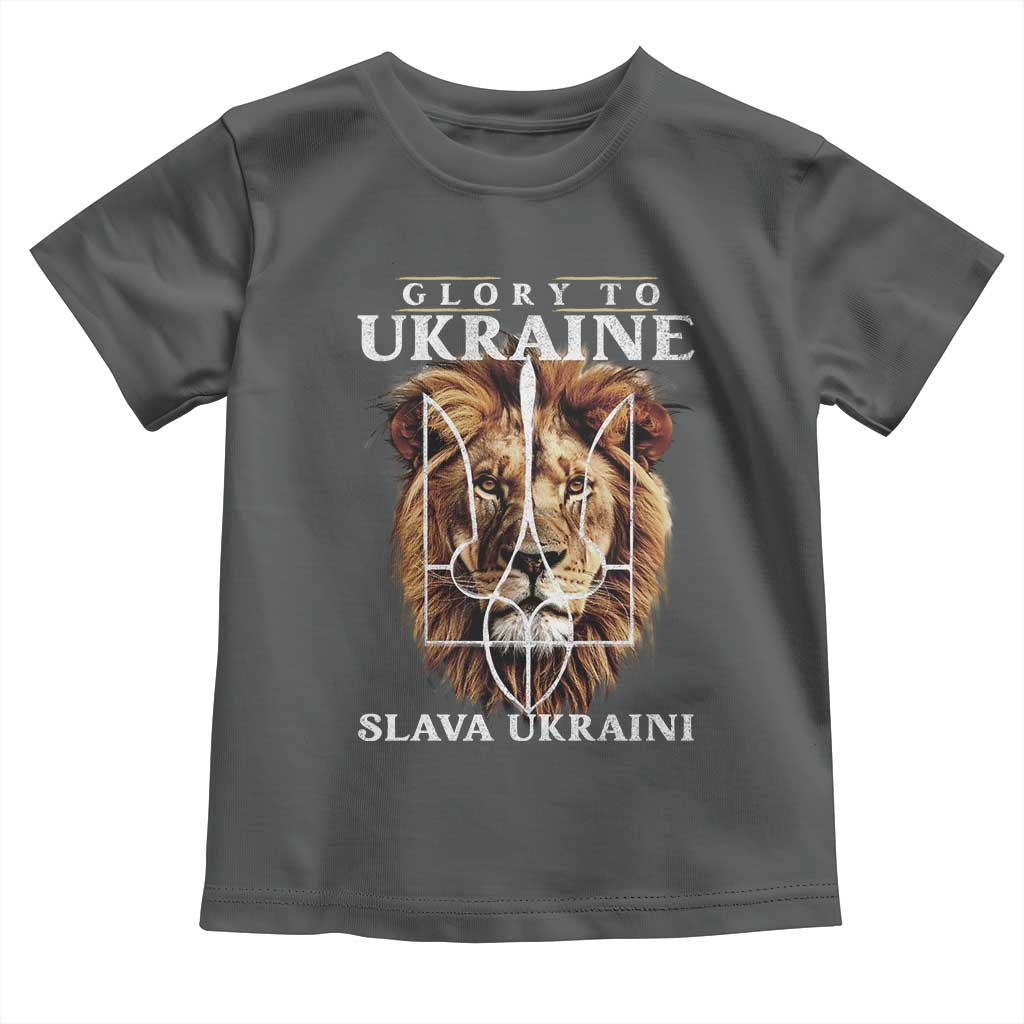 Glory To Ukraine Slava Ukraini Toddler T Shirt Lion King TS11 Dark Heather Print Your Wear