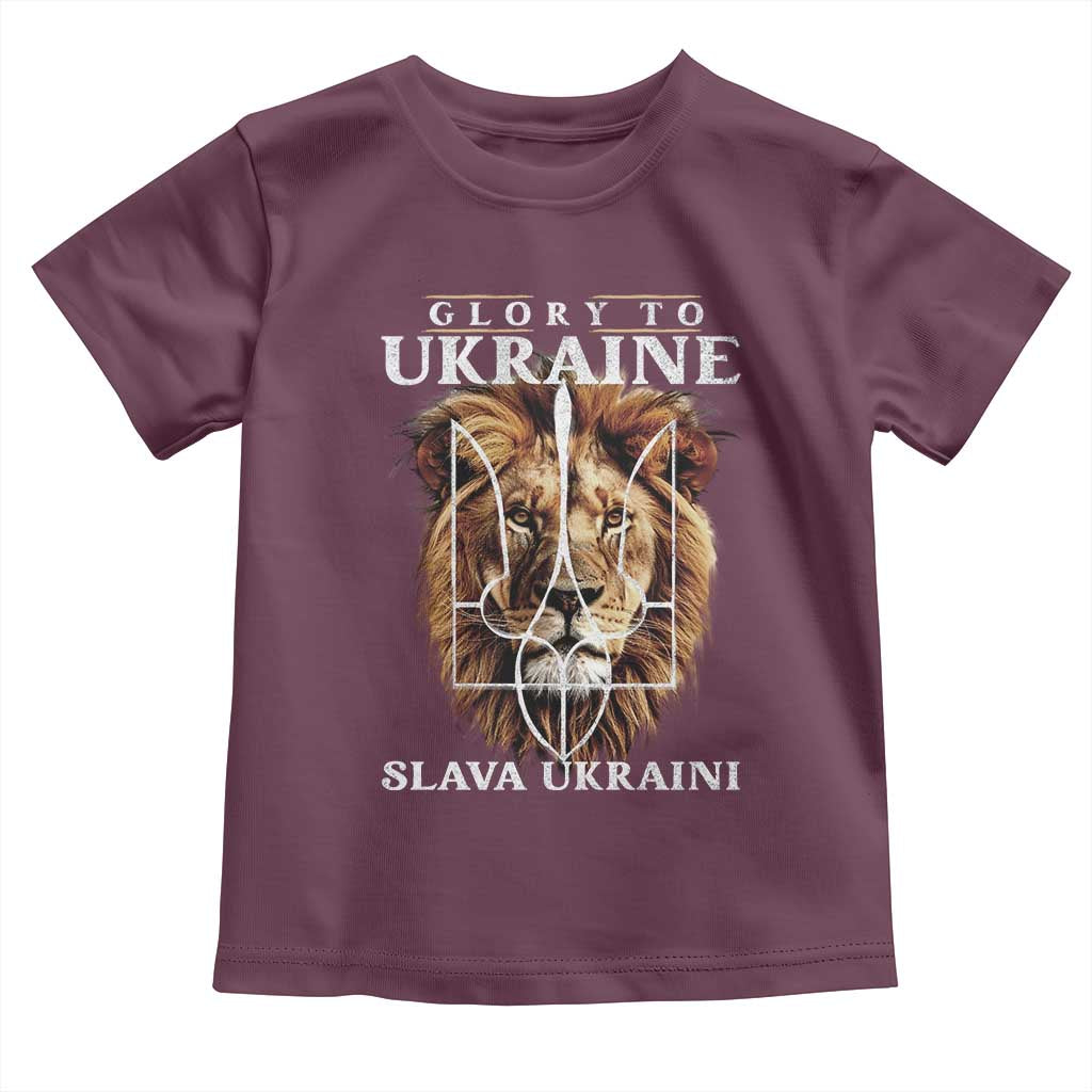 Glory To Ukraine Slava Ukraini Toddler T Shirt Lion King TS11 Maroon Print Your Wear