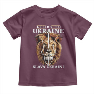 Glory To Ukraine Slava Ukraini Toddler T Shirt Lion King TS11 Maroon Print Your Wear