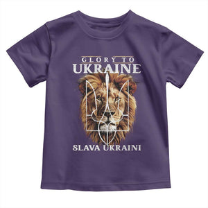 Glory To Ukraine Slava Ukraini Toddler T Shirt Lion King TS11 Purple Print Your Wear