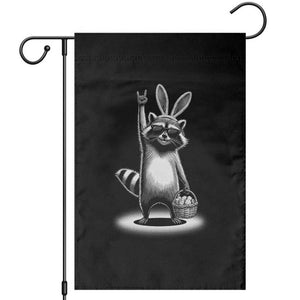 Retro Easter Raccoon Bunny Rock Hand Trash Panda Garden Flag TS11 Black Print Your Wear