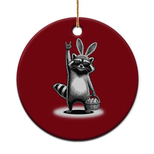 Retro Easter Raccoon Bunny Rock Hand Trash Panda Ceramic Ornament TS11 1pc Red Print Your Wear