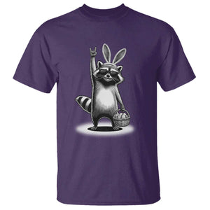 Retro Easter Raccoon Bunny Rock Hand Trash Panda T Shirt TS11 Purple Print Your Wear