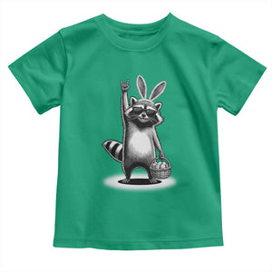 Retro Easter Raccoon Bunny Rock Hand Trash Panda Toddler T Shirt TS11 Irish Green Print Your Wear