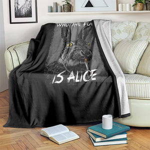 Funny Rabbit Who The Fuck Is Alice Throw Blanket TS11 Print Your Wear