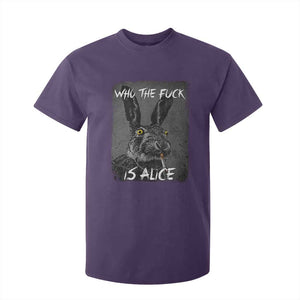 Funny Rabbit Who The Fuck Is Alice T Shirt For Kid TS11 Purple Print Your Wear