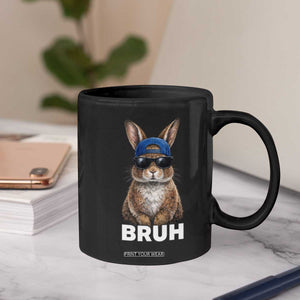 Funny Easter Bruh Bunny Sunglasses Meme Coffee Mug TS11 Print Your Wear