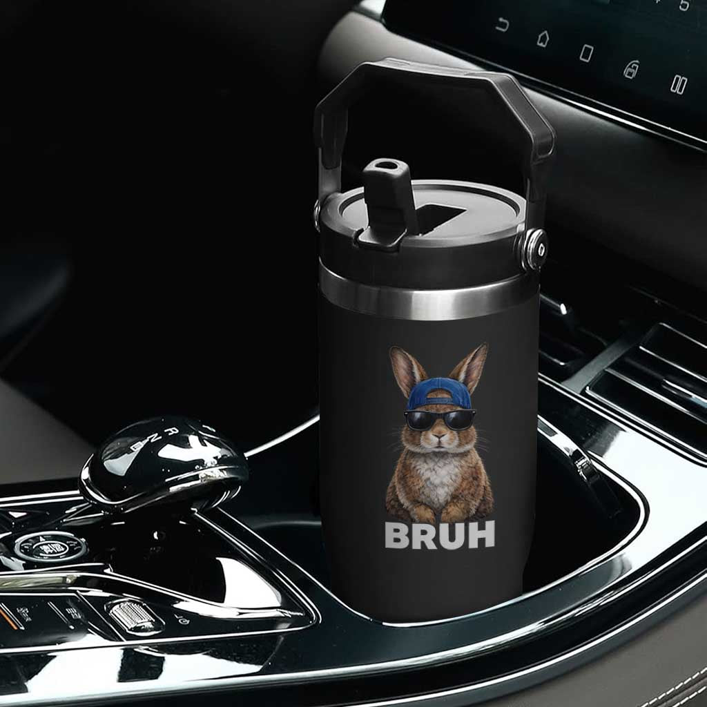 Funny Easter Bruh Bunny Sunglasses Meme Flip Straw Tumbler TS11 Print Your Wear