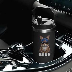 Funny Easter Bruh Bunny Sunglasses Meme Flip Straw Tumbler TS11 Print Your Wear
