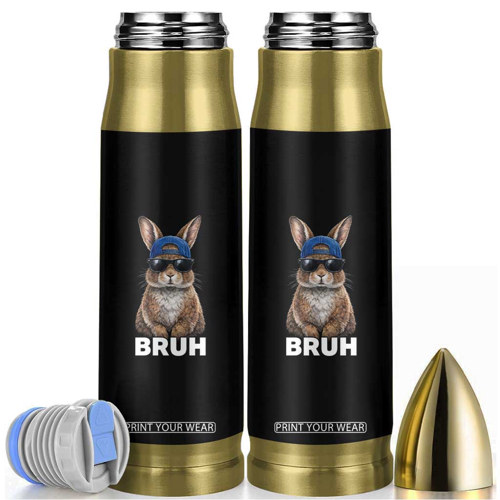 Funny Easter Bruh Bunny Sunglasses Meme Bullet Tumbler TS11 Black Print Your Wear