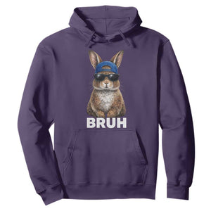 Funny Easter Bruh Bunny Sunglasses Meme Hoodie TS11 Purple Print Your Wear
