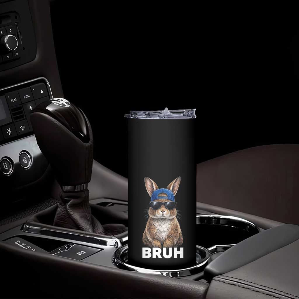 Funny Easter Bruh Bunny Sunglasses Meme Skinny Tumbler TS11 Print Your Wear