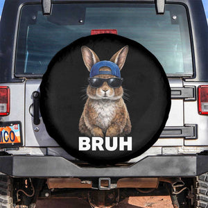 Funny Easter Bruh Bunny Sunglasses Meme Spare Tire Cover TS11 No hole Black Print Your Wear